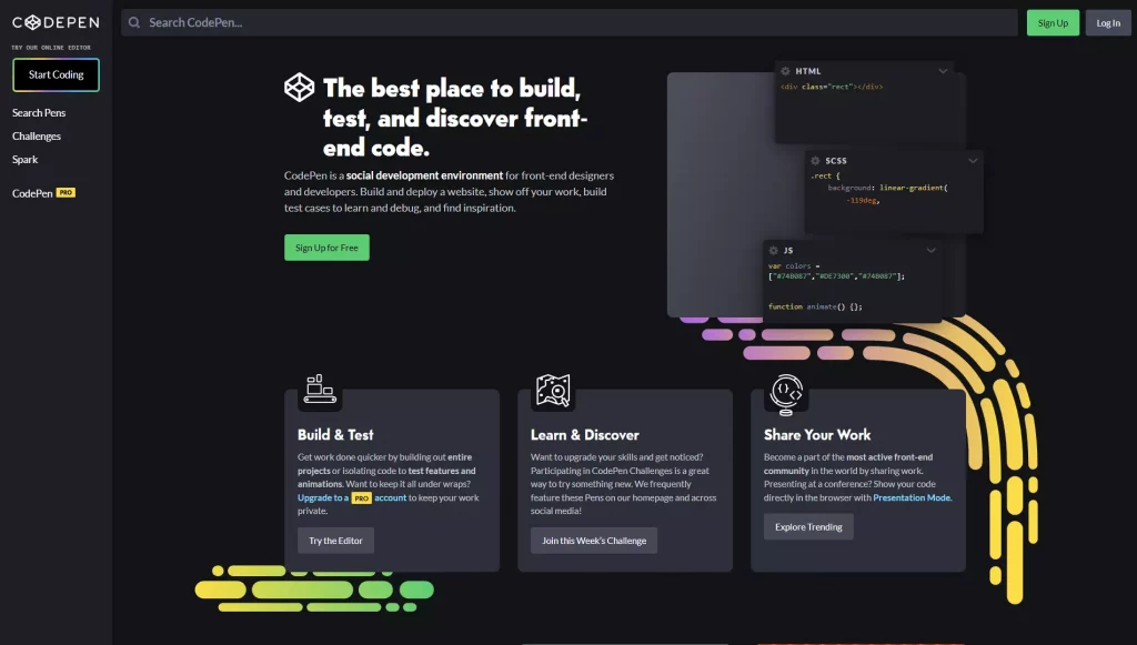 Codepen-web development tools