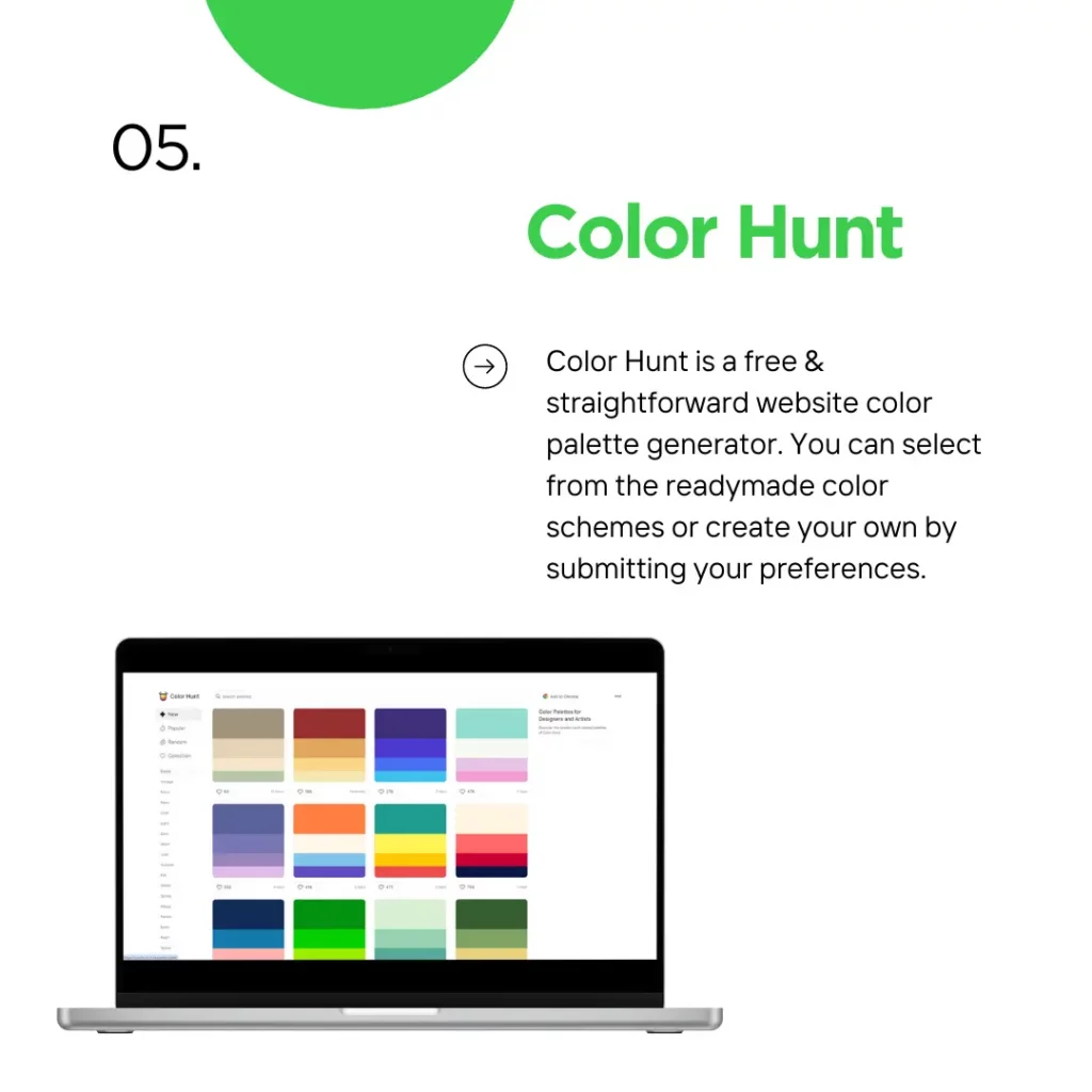 Color Hunt for Color Palette Generators