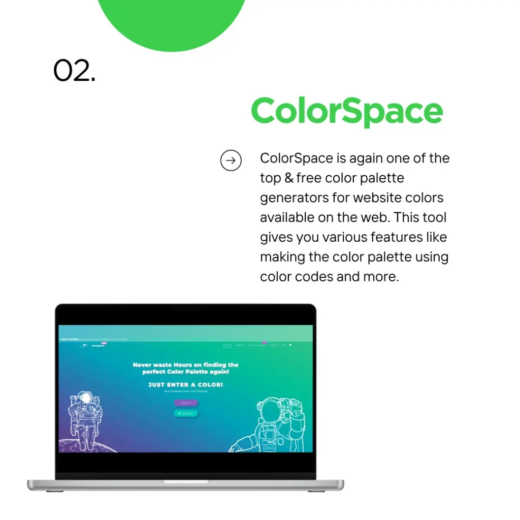 ColorSpace for Color Palette Generators