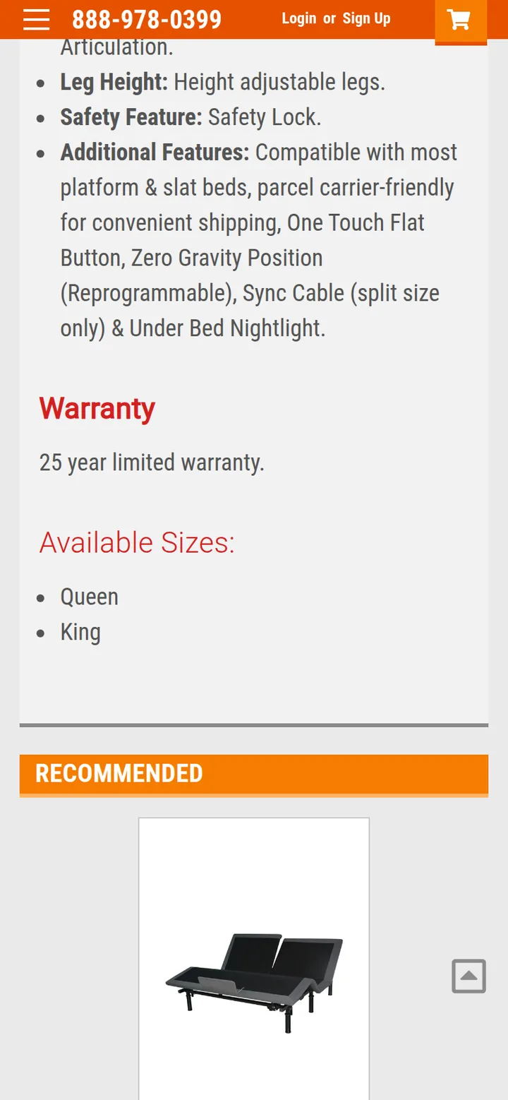 The product details: specifications, the 25 year limited warranty, available sizes and recommended products