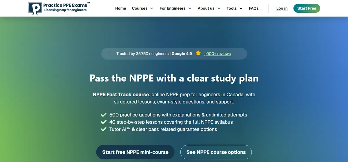 The NPPE Fast Track course page: Pass the NPPE with a clear study plan