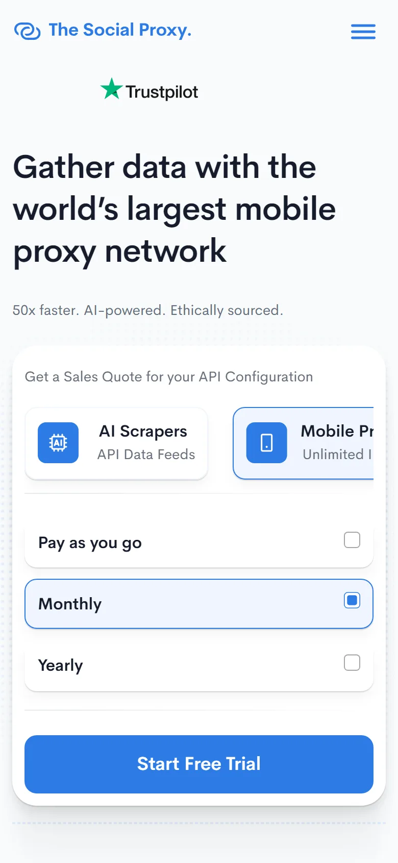 thesocialproxy.com on a phone