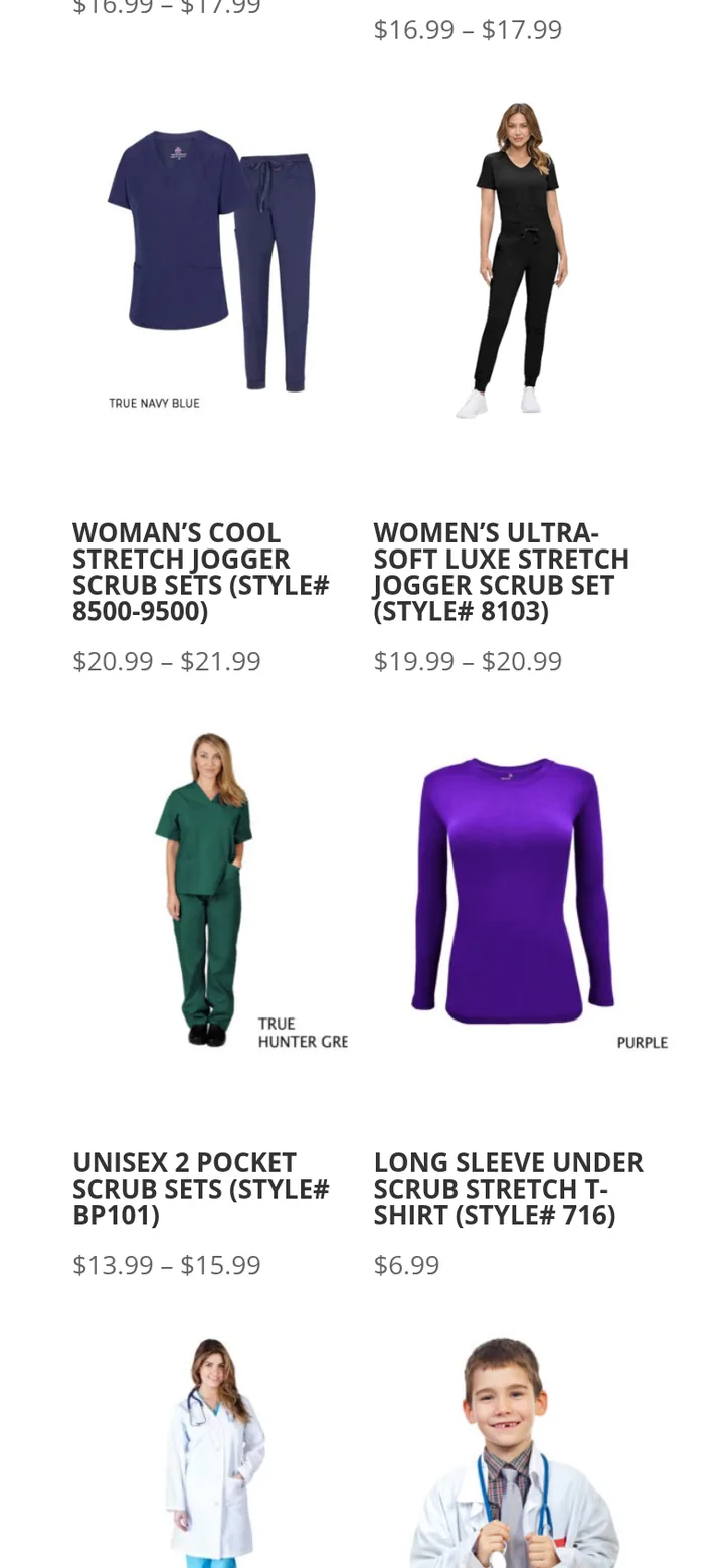 The home page scrolled: a product grid with wholesale prices