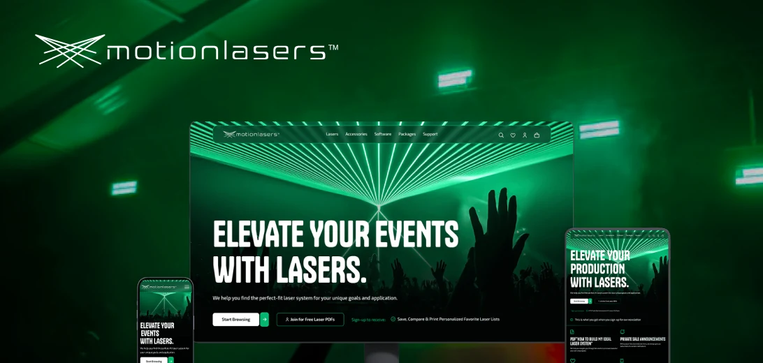 Motionlasers storefront: Elevate your events with lasers