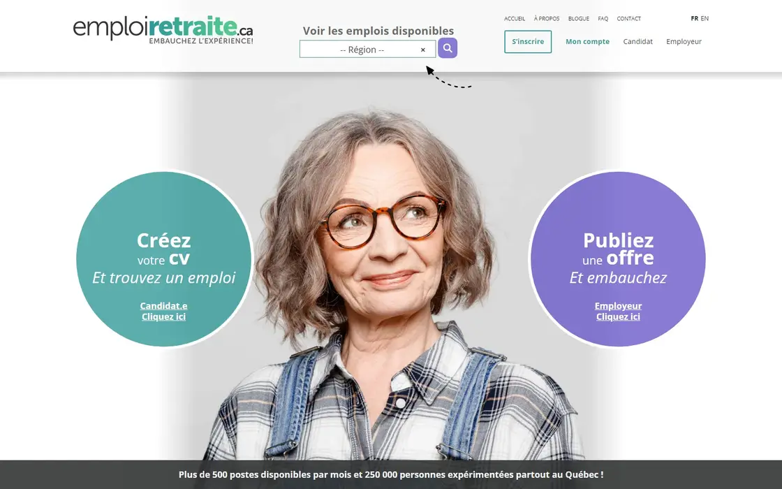Emploi Retraite live site