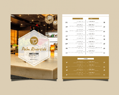 Restaurants menu card design